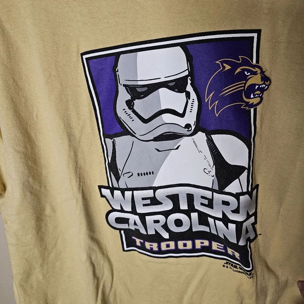 Western Carolina University Catamounts Star Wars Champion Medium Tshirt - Picture 4 of 5